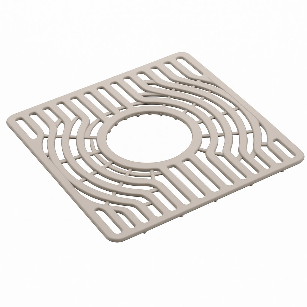 A single green leaf against a white background.