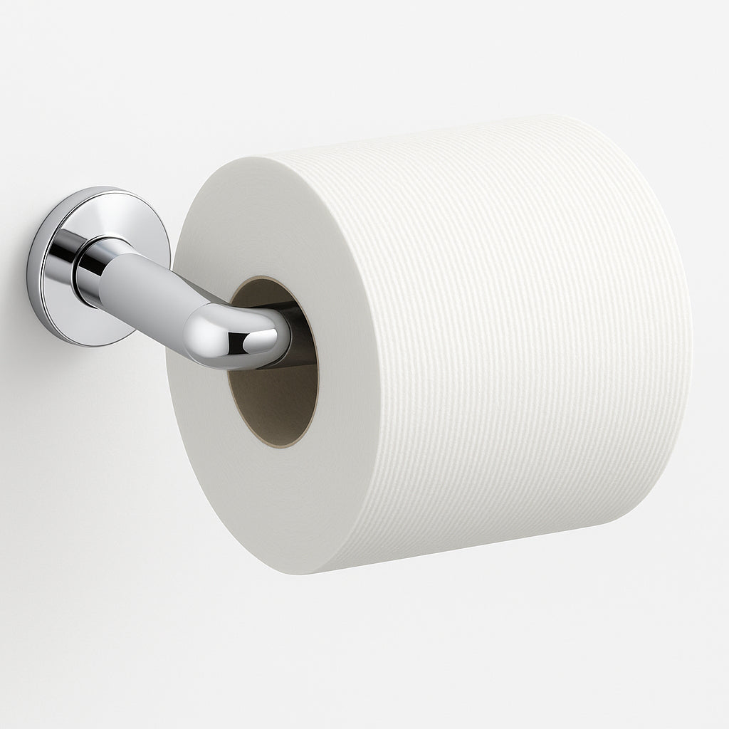 A single green leaf against a white background.