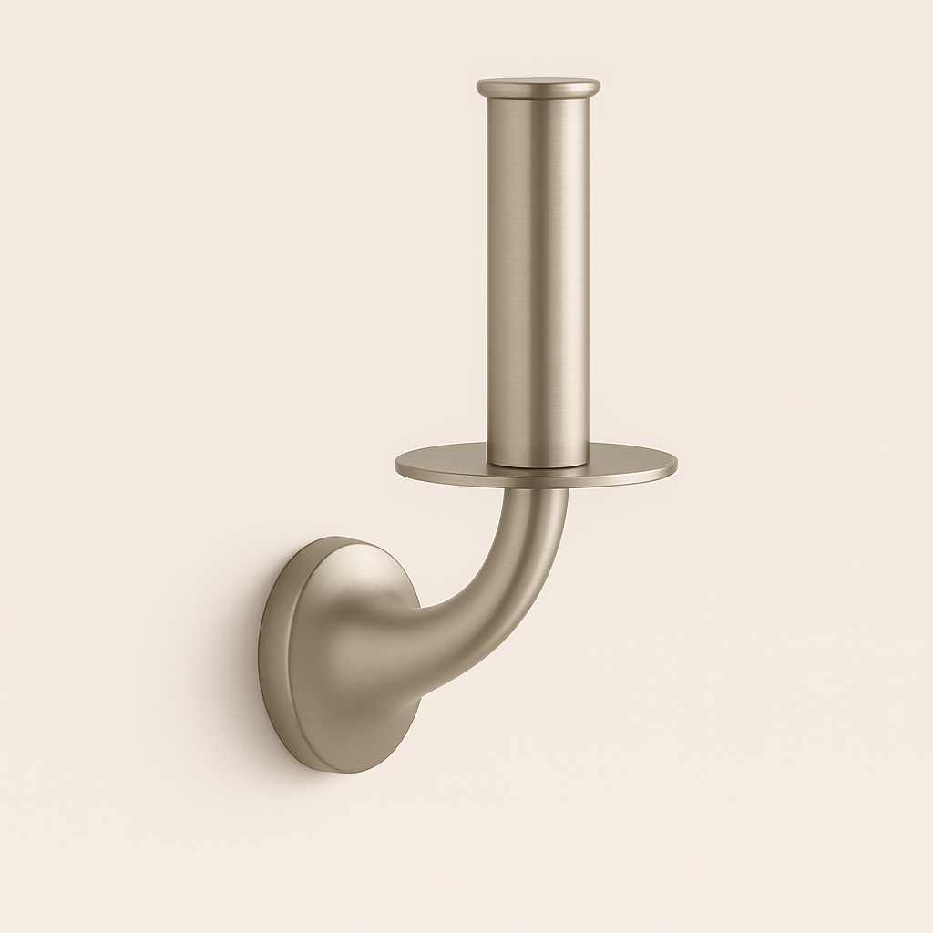 A single green leaf against a white background.