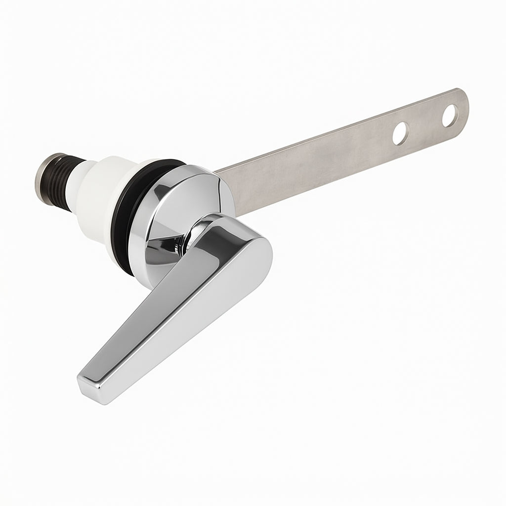 A single green leaf against a white background.