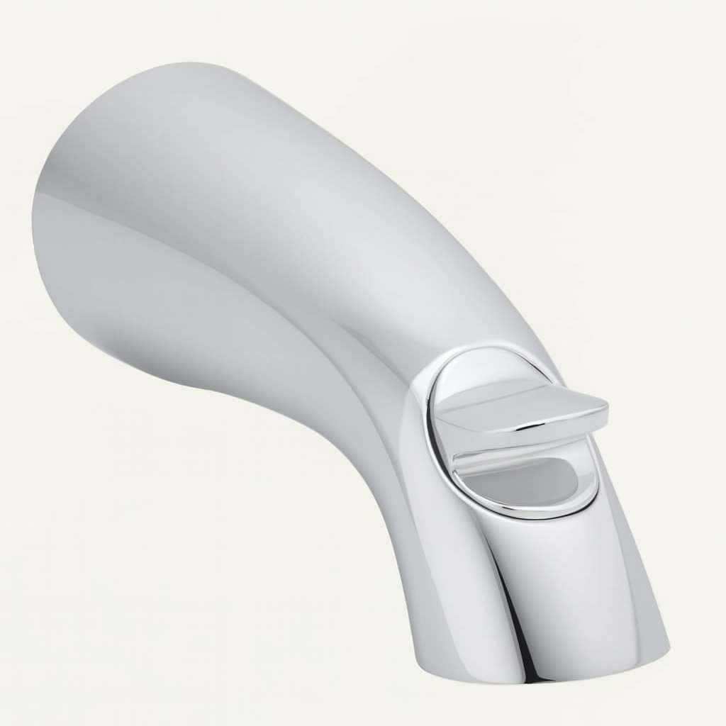 A single green leaf against a white background.