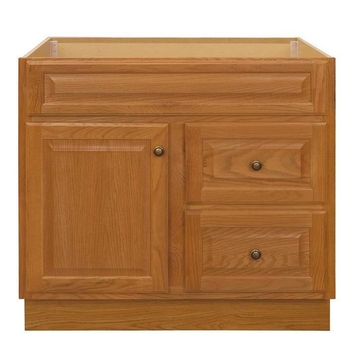 Hampton 36 in. W x 21 in. D x 33.5 in. H Bathroom Vanity Cabinet Only in Oak