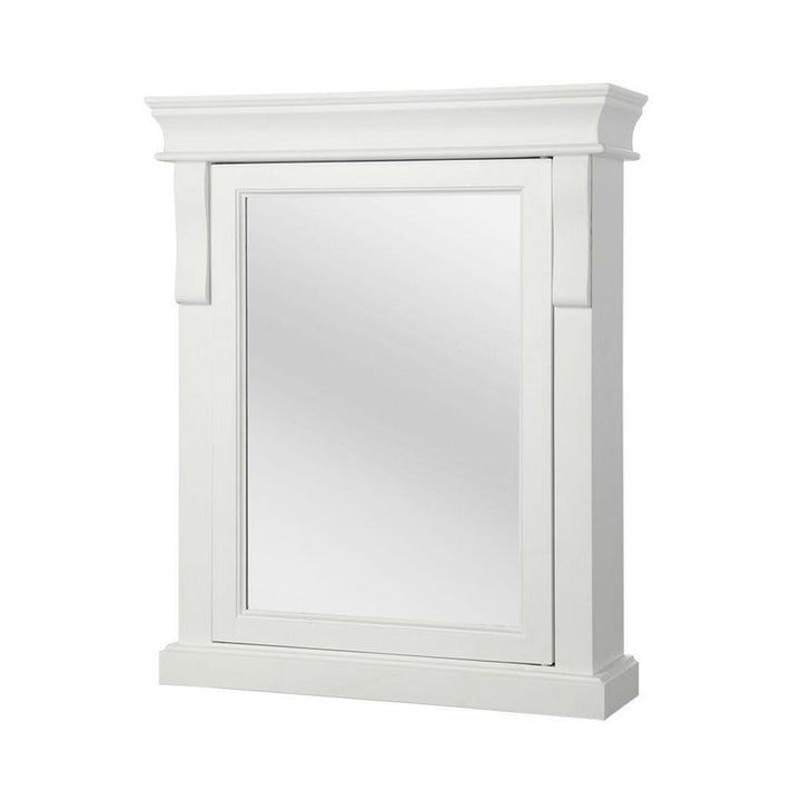 Naples 25 in. W x 31 in. H x 8 in. D Framed Surface-Mount Bathroom Medicine Cabinet in White