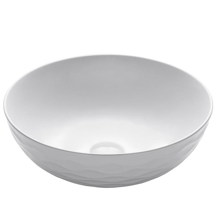 Viva 16-1/2 in. Round Porcelain Ceramic Vessel Sink in White - Super Arbor