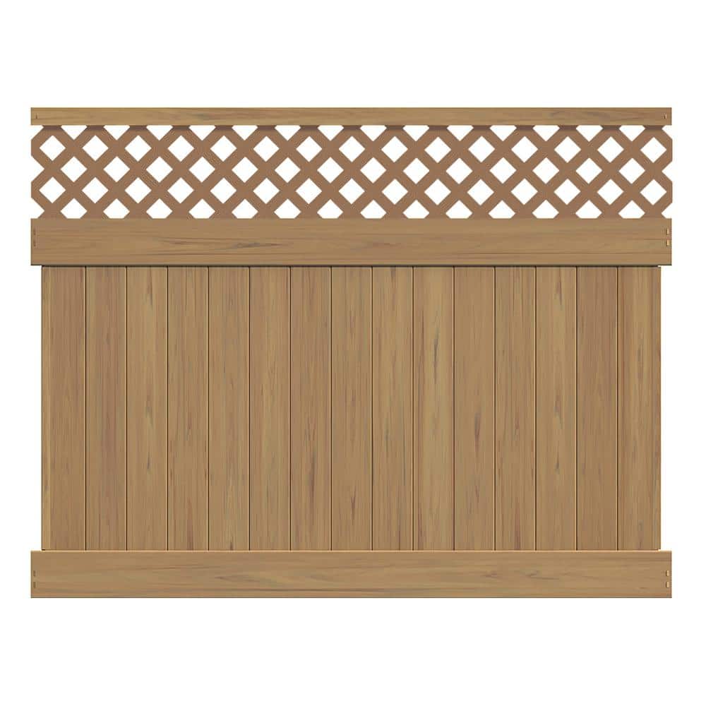 Barrette Outdoor Living Carlsbad 6x8 Cypress Semi-Privacy Vinyl Fence ...