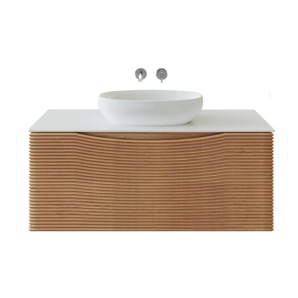 A single green leaf against a white background.