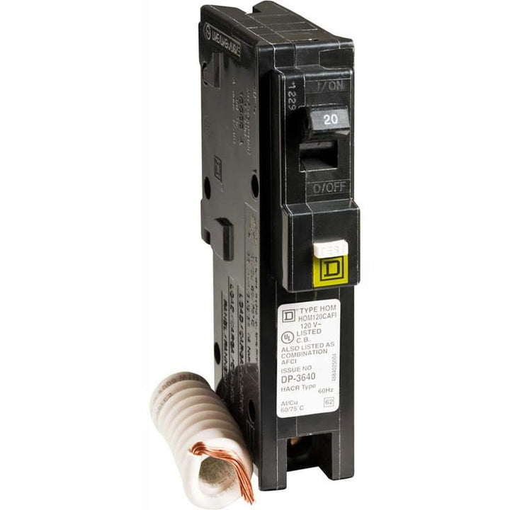 Square D Homeline 20-Amp 1-Pole Combination Arc Fault Circuit Breaker