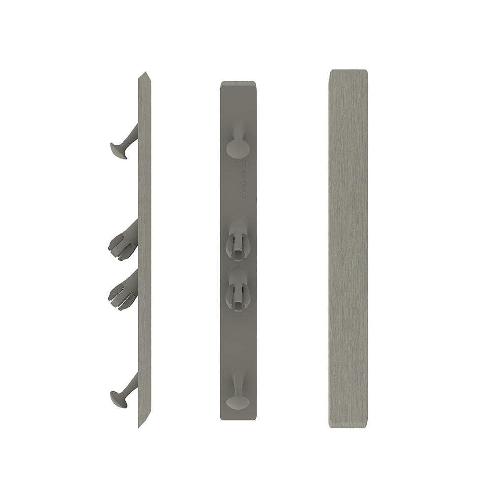 A single green leaf against a white background.