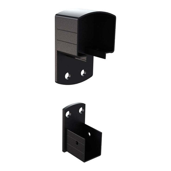 Peak Aluminum Railing 2 in. H x 3 in. W Matte Black Aluminum Deck Railing Wall Mount Bracket Kit for 36 in. high system
