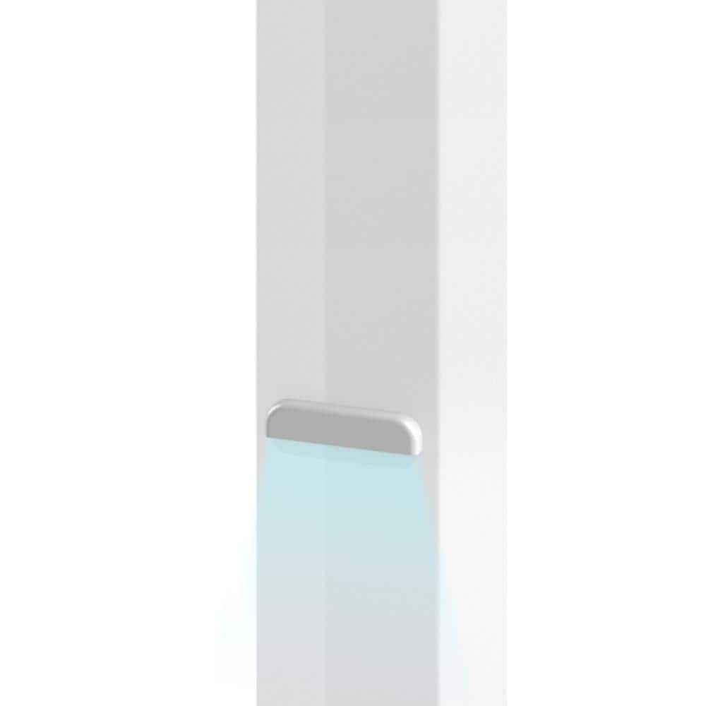 A single green leaf against a white background.