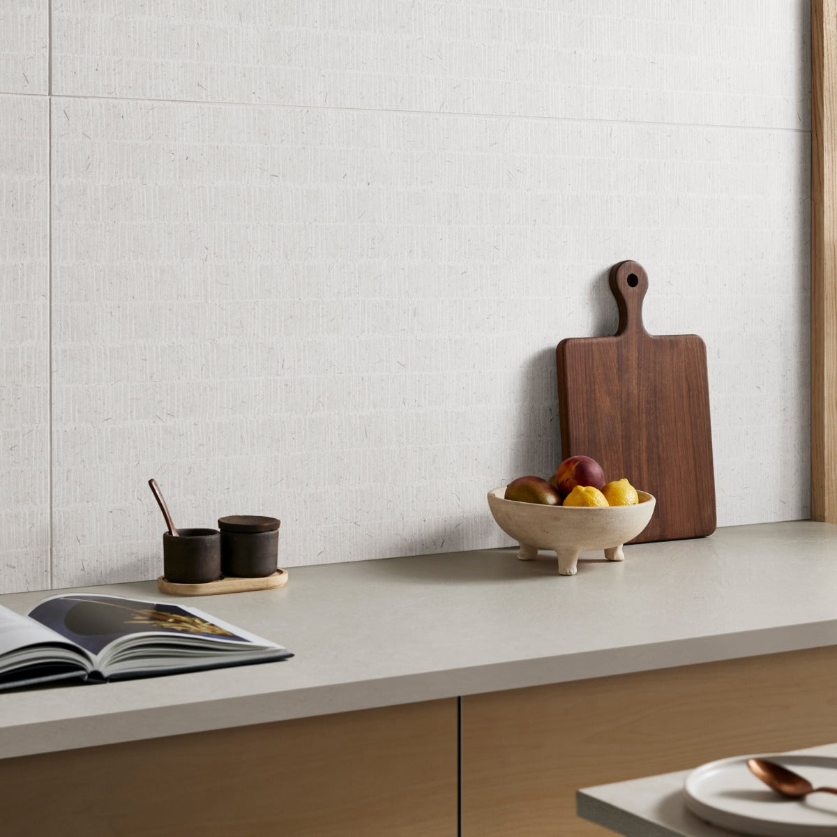 Hikari Bamboo Chalk White 24x48 Textured Matte Porcelain Tile