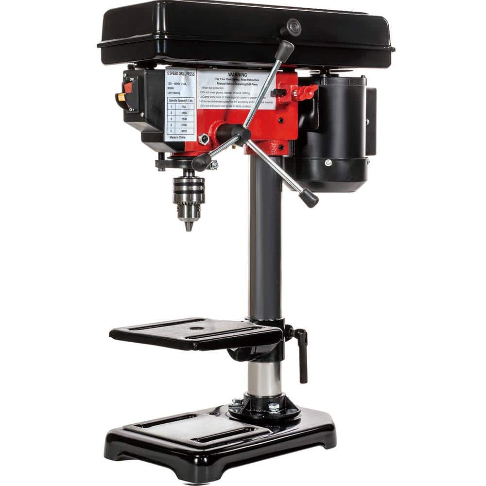 Stark 8 in. Stationary Benchtop 5-Speed Wood Workbench Drill Press