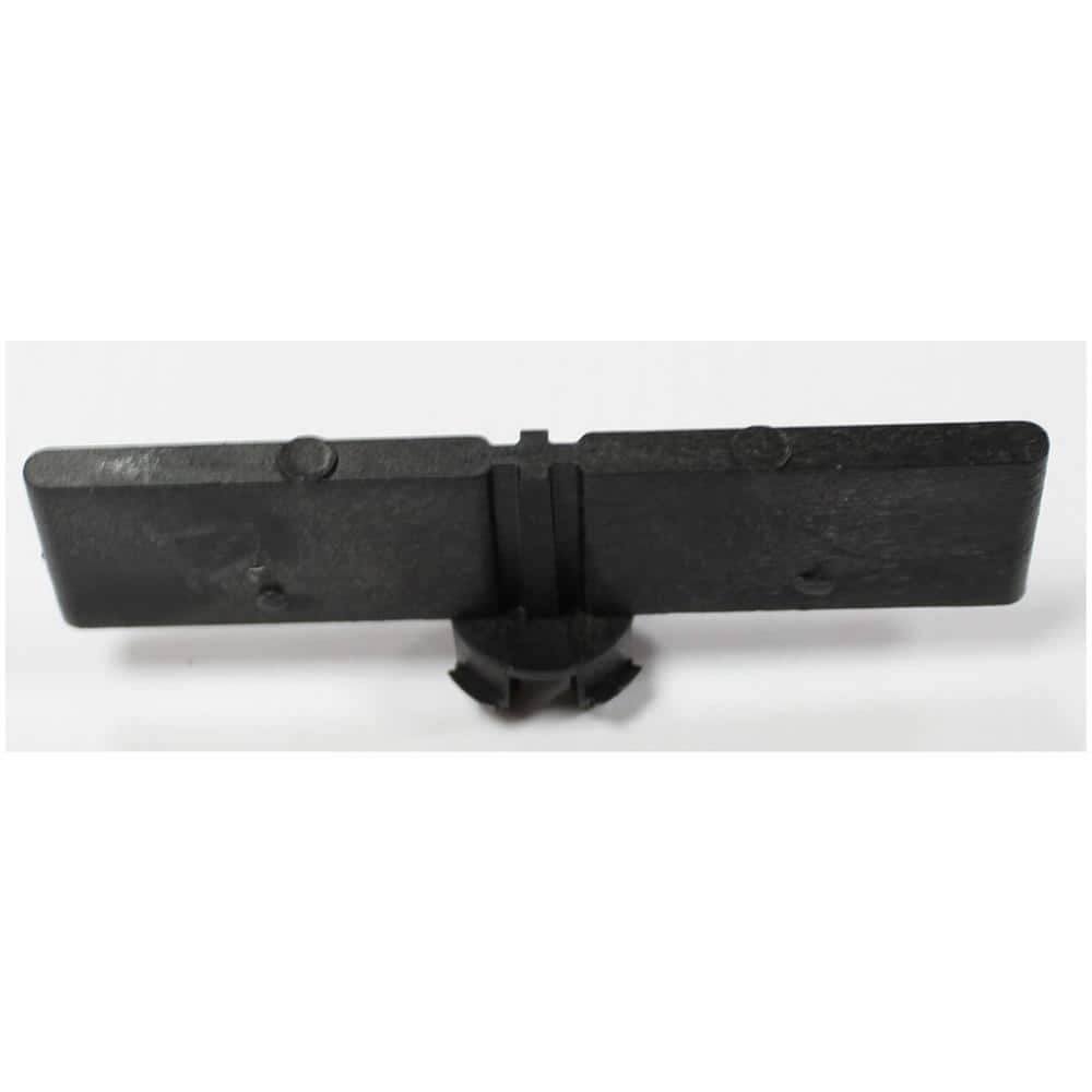 A single green leaf against a white background.