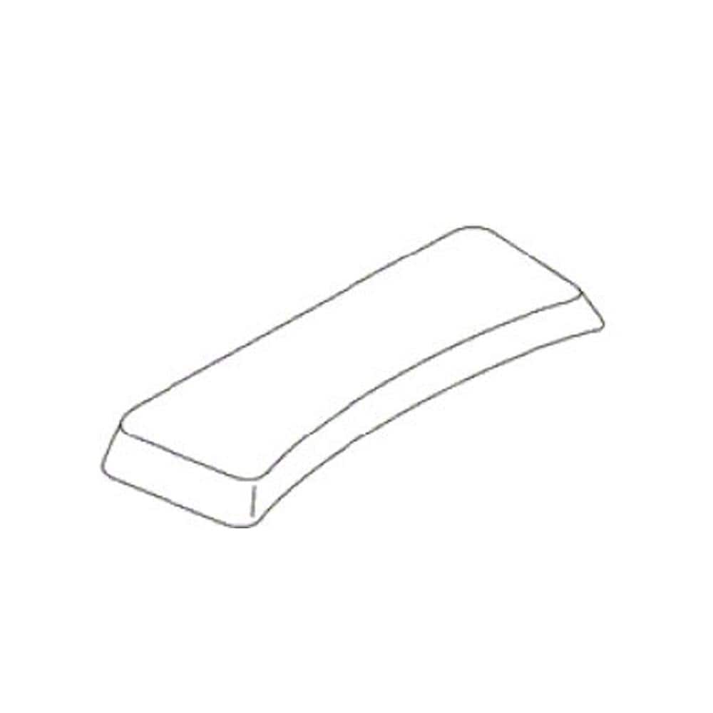 A single green leaf against a white background.