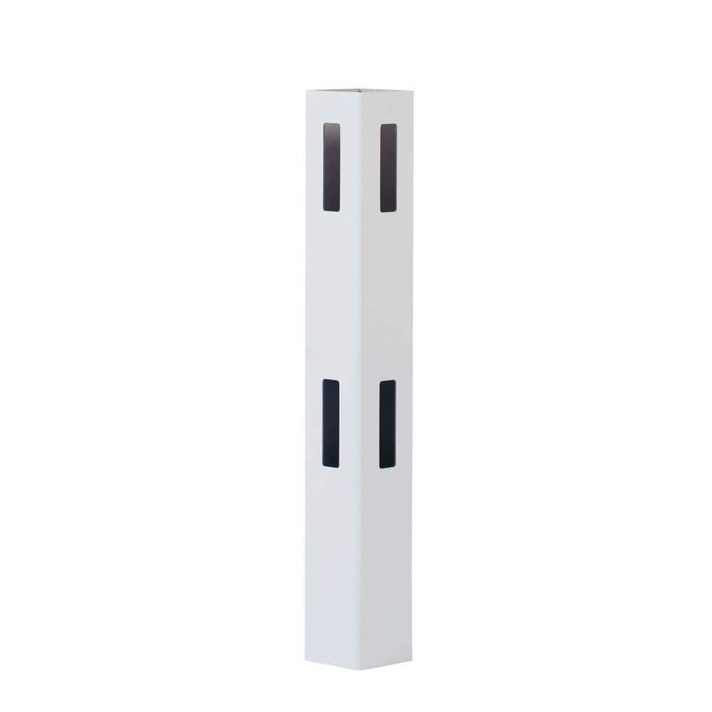 Veranda 5x5 White Vinyl Contemporary Cap Post Top – Beveled Pyramid Style