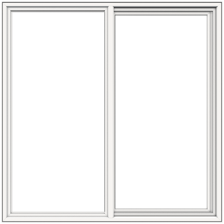 JELD-WEN FiniShield V-4500 35-1/2-in x 29-1/2-in x 3-in Jamb Right-Operable Vinyl Black Sliding Window, Full Screen Included