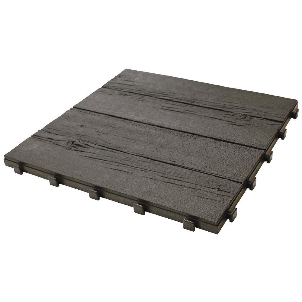 Barn Board 18 x 18 Rubber Interlocking Tile Super Arbor