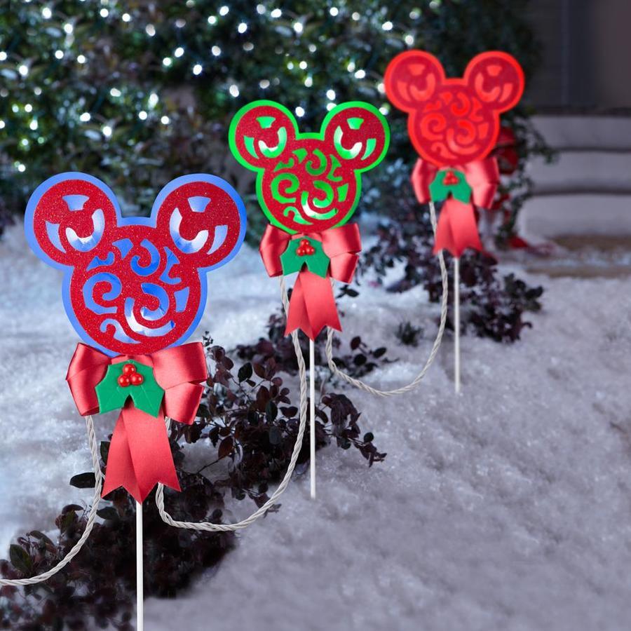 2 sets of Christmas Mickey Mouse colormotion top LED pathway lights