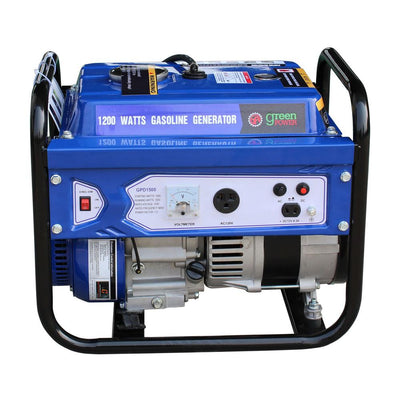 Green-Power Green Power 1500/1200-Watt Gasoline Powered Recoil Start Portable Generator equipped with a 98cc 3HP LCT Engine - Super Arbor