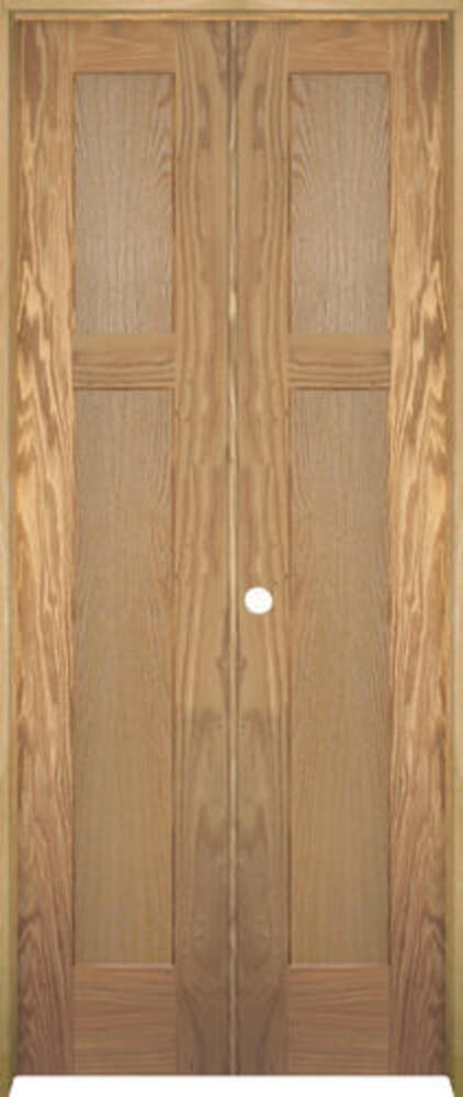 Mastercraft® 36 W X 80 H Oak 3 Panel Mission Interior Double Door Syst Super Arbor