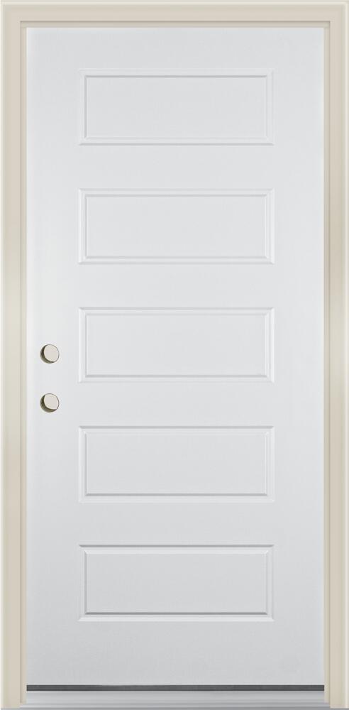 Mastercraft® 36 W X 80 H Primed Steel 5 Panel Exterior Door System R Super Arbor