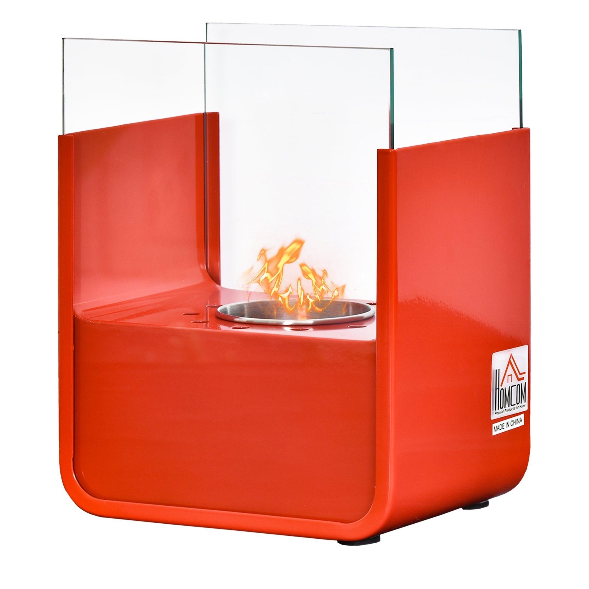HOMCOM Portable Tabletop Ventless Ethanol Fireplace Indoor Outdoor Fir