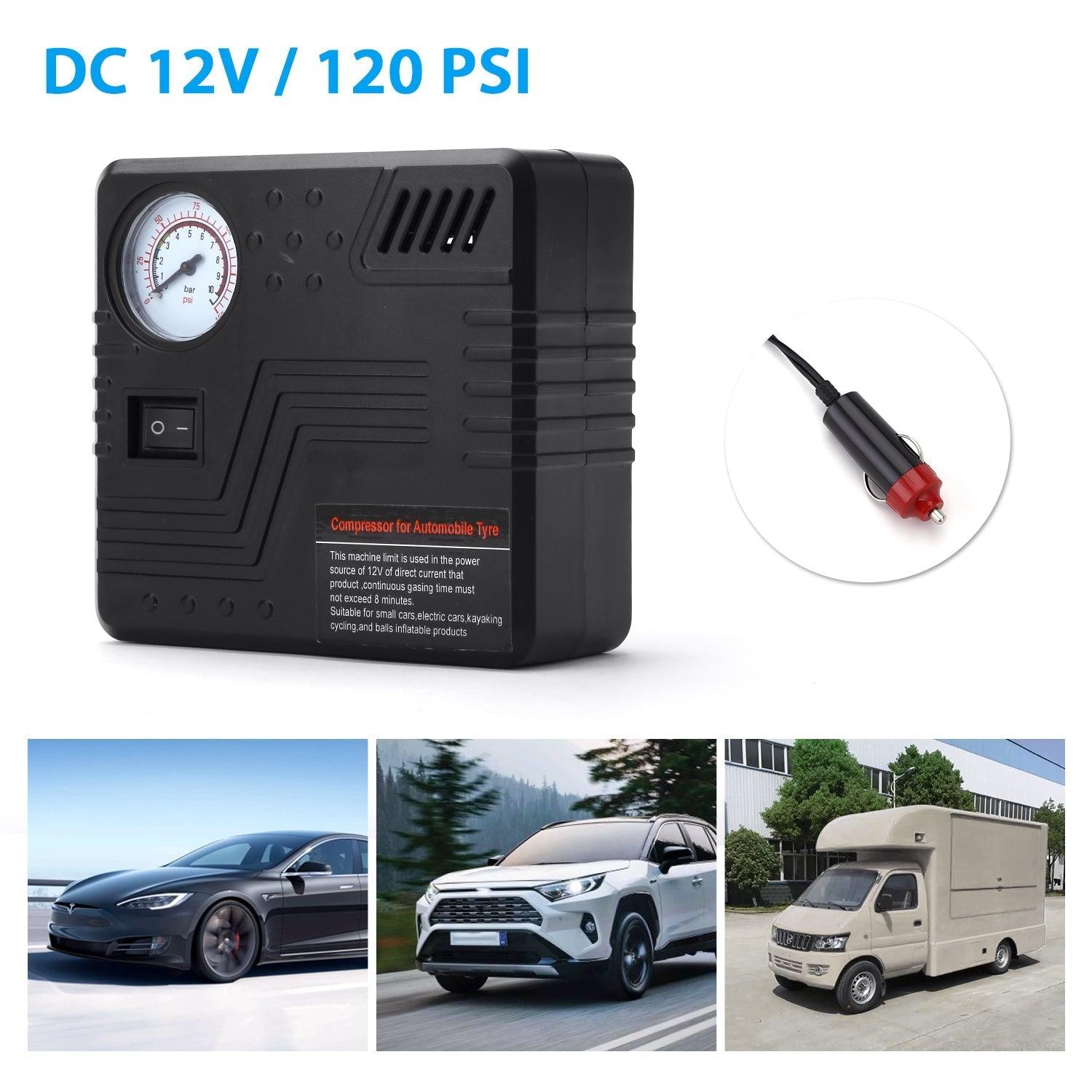 Portable Tire Inflator Car Air Pump Compressor Electric Auto DC 12V 15 ...
