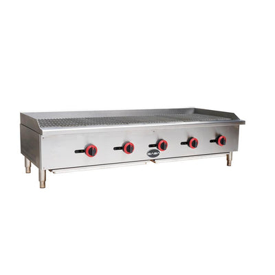 60 in. Gas Cooktop Charbroiler in Stainless Steel with 5 Burners - Super Arbor