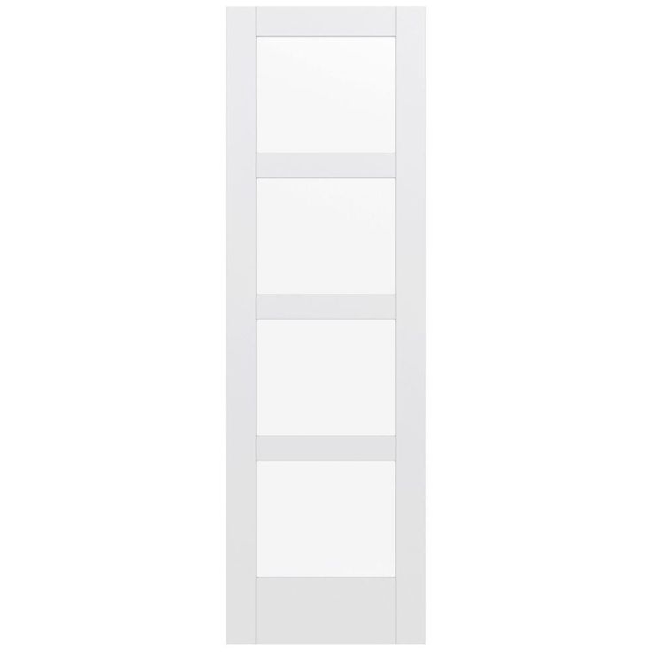 36 in. x 80 in. MODA Primed PMC1044 Solid Core Wood Interior Door Slab w/Clear Glass