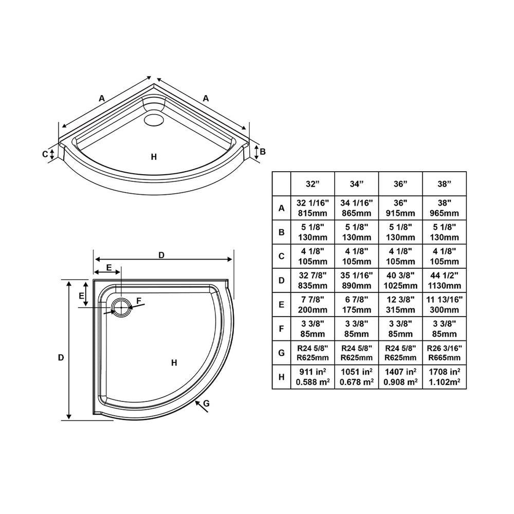 Breeze 38 in. L x 38 in. W x 76 in. H Corner Shower Kit with Reversible Sliding Door and Shower Base - Super Arbor