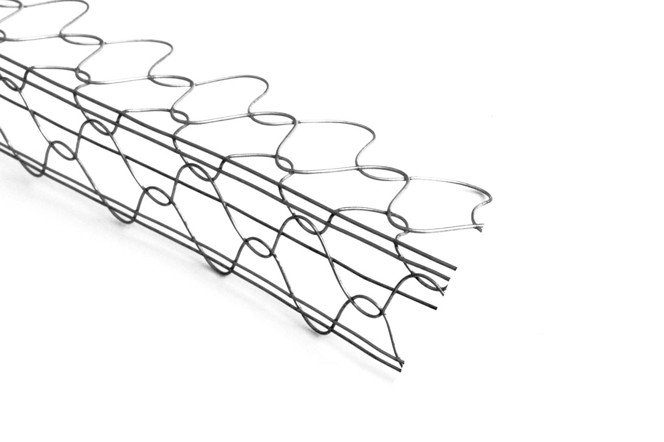 A single green leaf against a white background.