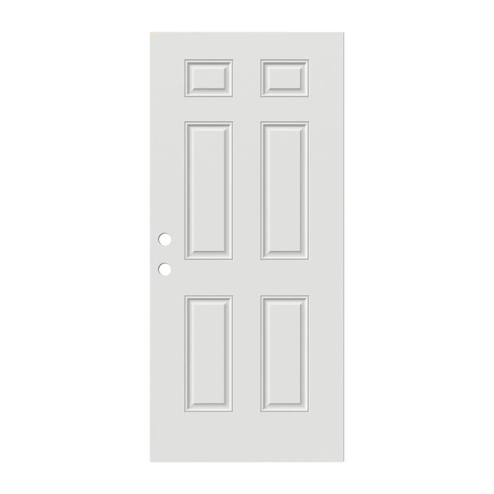 JELD-WEN 36-in x 80-in Steel Universal Reversible Primed Slab Front Door