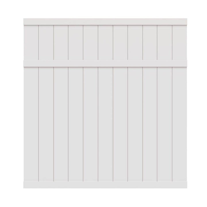 Freedom Brighton 6-ft H x 6-ft W White Privacy Vinyl Flat-top Fence Panel (Assembled)