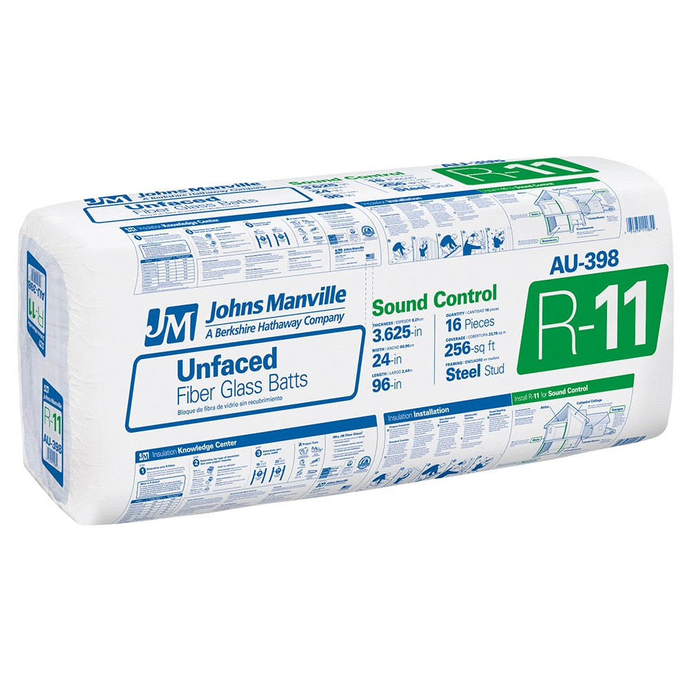 CertainTeed R-11 Unfaced Fiberglass Batt Insulation 24 in x 96 in (256 ...