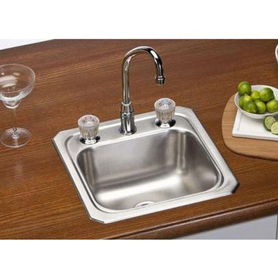 Celebrity Drop-In Stainless Steel 15 in. 1-Hole Single Bowl Kitchen Sink
