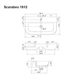 Nameeks Glam Wall Mounted Bathroom Sink in White