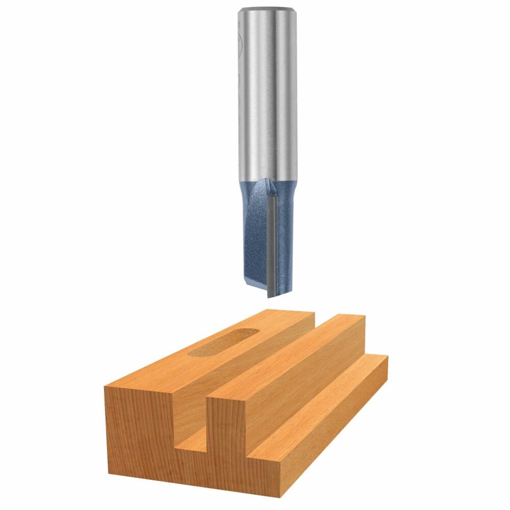 Bosch 1/2-in Carbide-Tipped Straight Router Bit, 1-Flute, 1-1/4-in Cut ...