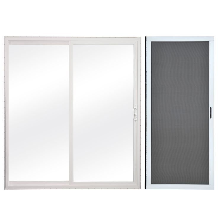 RELIABILT 48-in x 80-in White Aluminum Sliding Patio Screen Door
