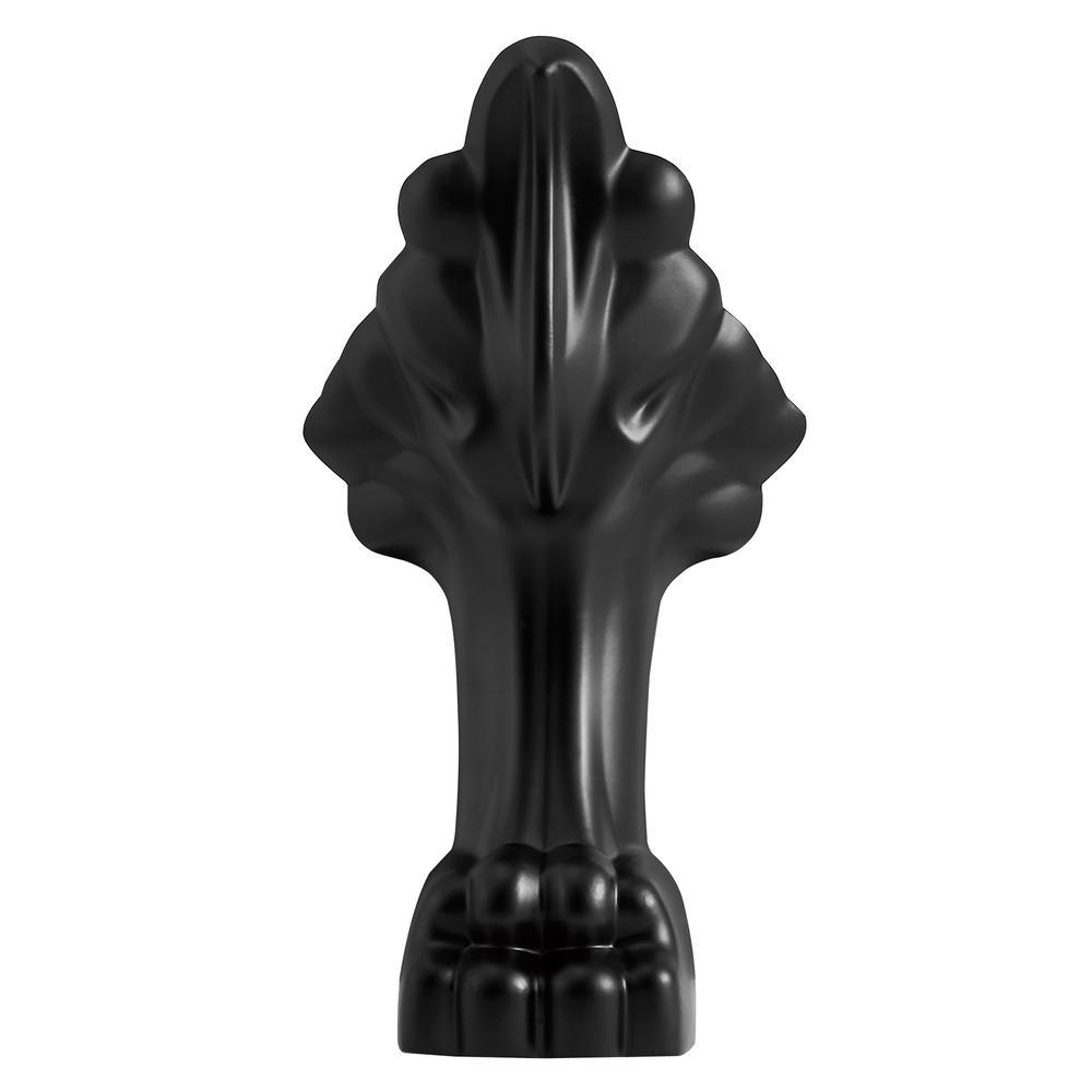 61 in. Acrylic Fiberglass Clawfoot Non-Whirlpool Bathtub in Black - Super Arbor
