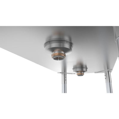 Freestanding Stainless Steel 60 in. 2-Hole Double Bowl Commercial Kitchen Sink