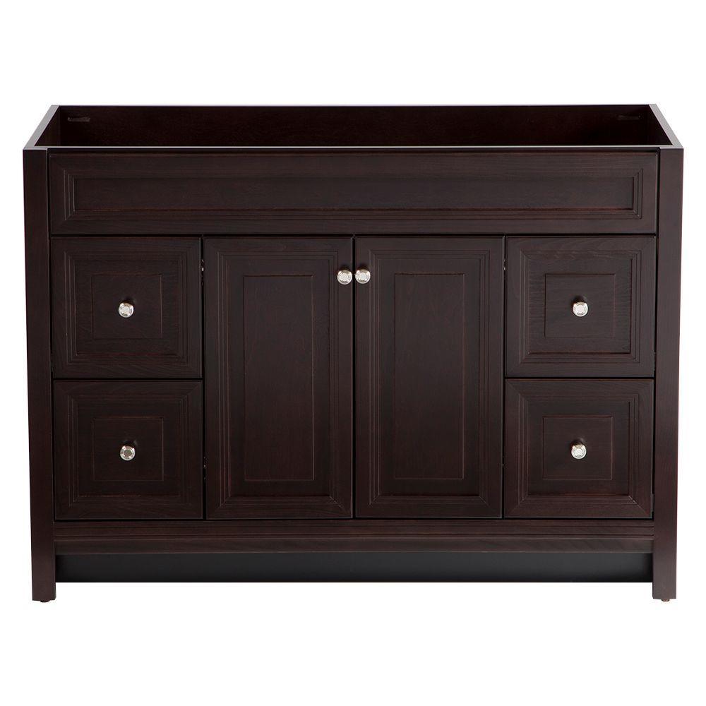 Brinkhill 48 in. W x 34 in. H x 22 in. D Bath Vanity Cabinet Only in Cognac - Super Arbor