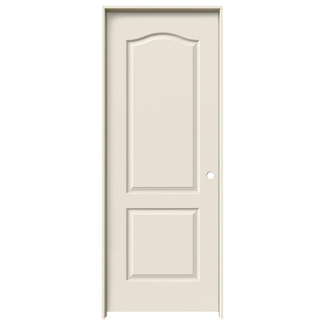 JELD-WEN Princeton 30-in x 80-in Primed 2-Panel Arch Top Hollow Core Molded Composite Left-Hand Single Prehung Interior Door