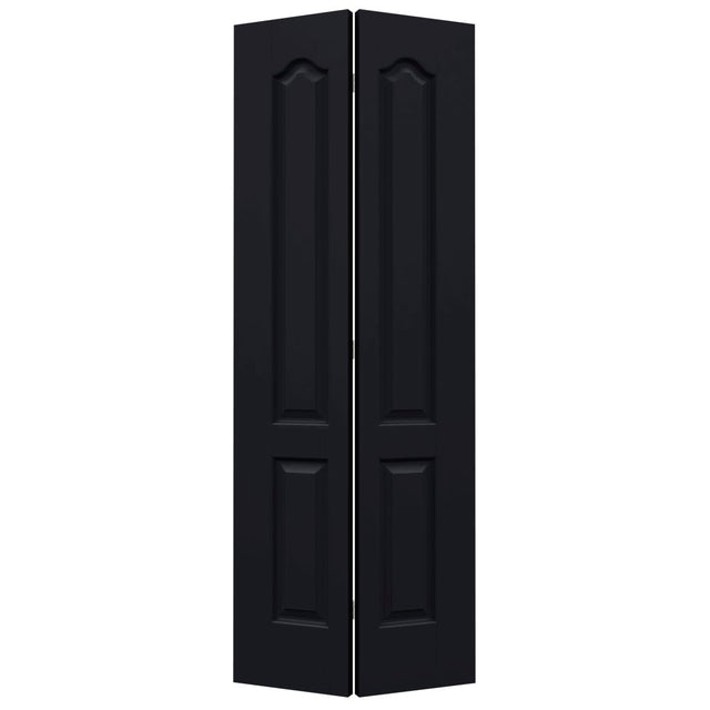 JELD-WEN Princeton 24-in x 80-in Midnight 2-Panel Arch Top Prefinished Molded Composite Bifold Door (Hardware Included)