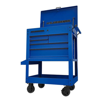 30 in. 5 Drawer Blue Mechanic's Cart