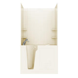 Rampart 3.9 ft. Walk-in Whirlpool and Air Bathtub with 4 in. Tile Easy Up Adhesive Wall Surround in White - Super Arbor
