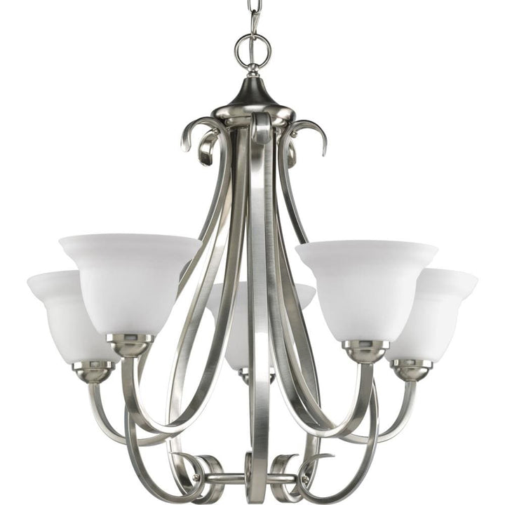Progress Lighting Torino 5-Light Brushed Nickel Transitional Chandelier