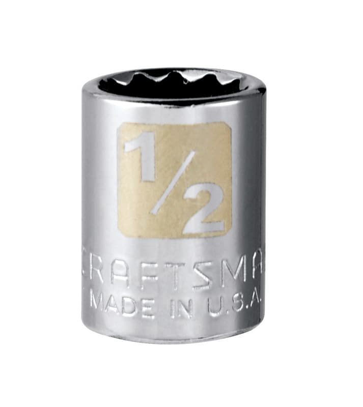 Craftsman SAE 12 Point Standard Socket, 1/2 in. X 3/8 in. Drive – Super ...