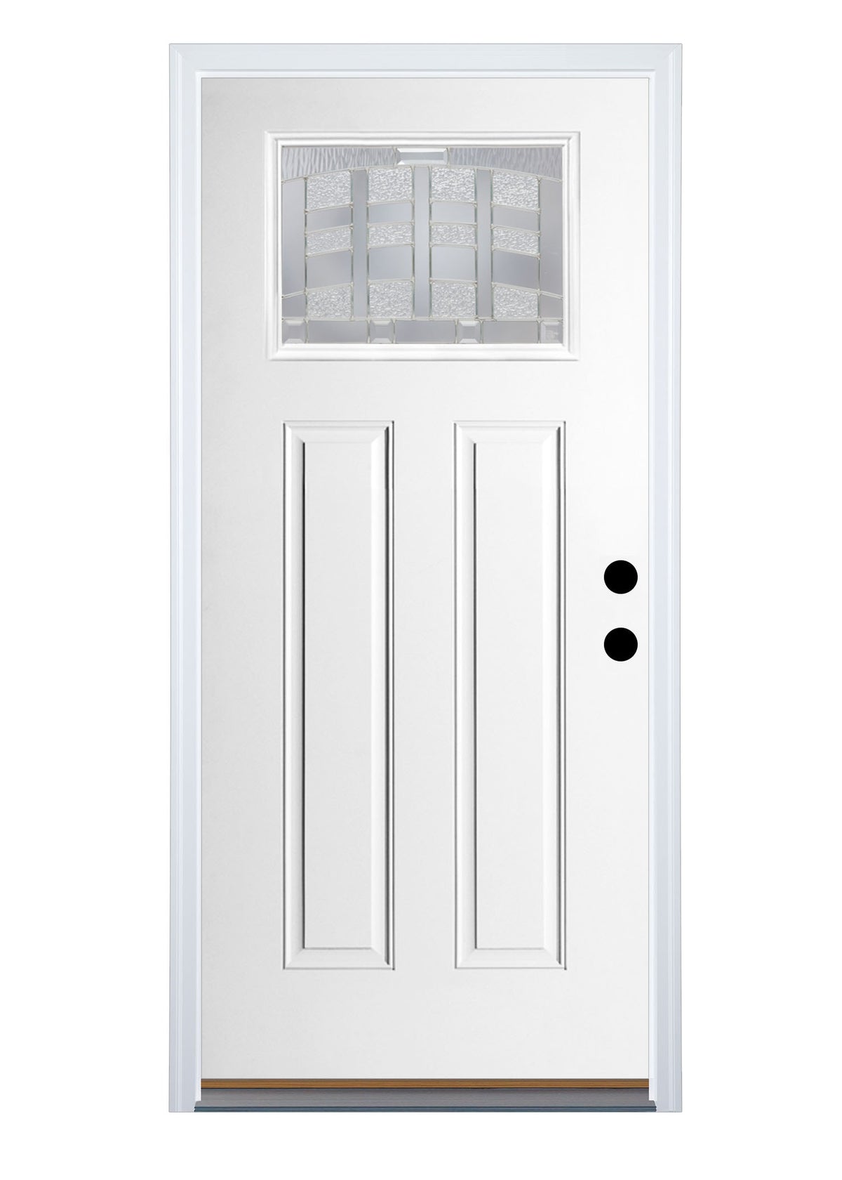 Therma-Tru Benchmark Emerson 32-in x 80-in Fiberglass Craftsman Left-Hand Inswing Ready-to-Paint Unfinished Prehung Front Door with Brickmould