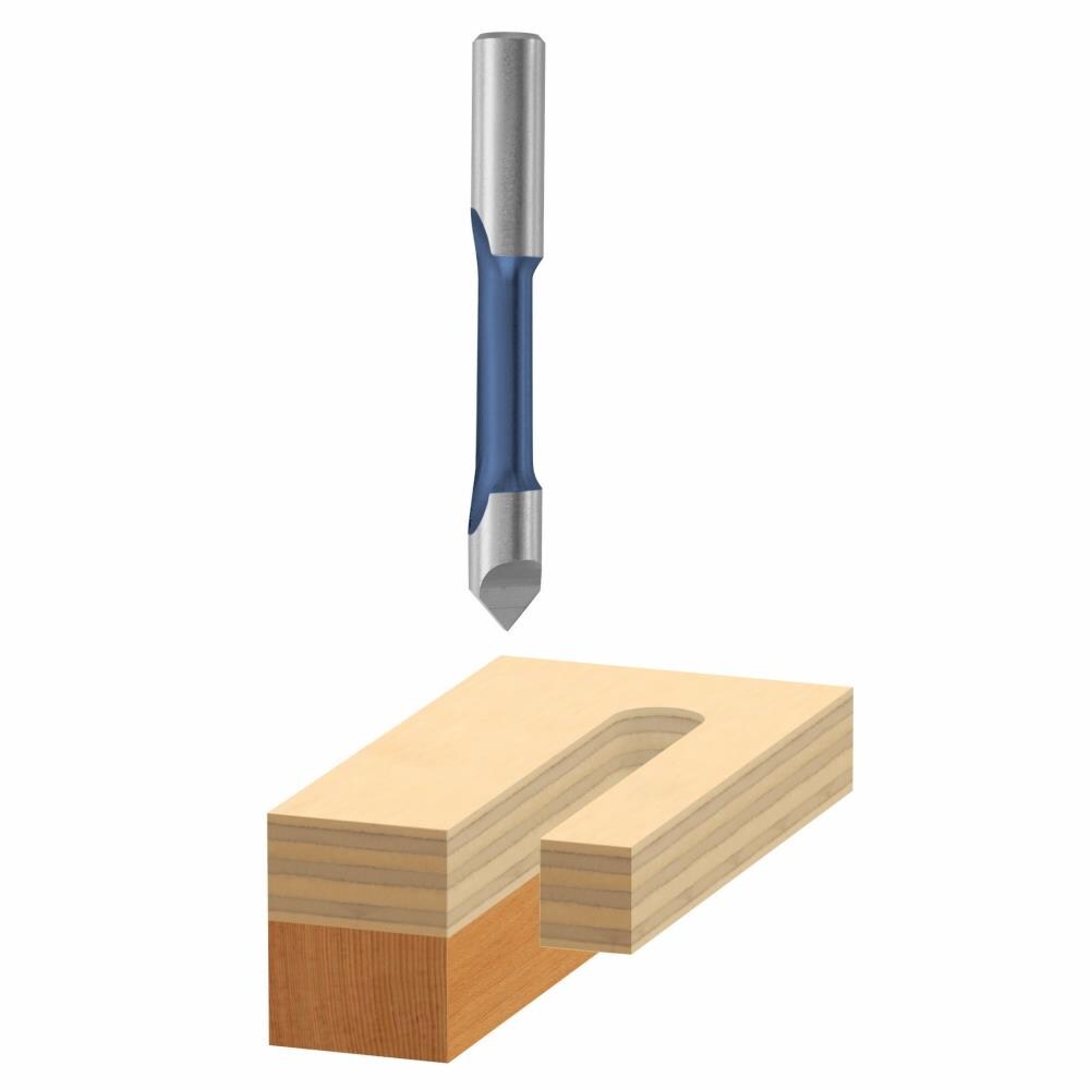 Bosch 1/4-in High-Speed Steel Straight Fluted Pilot Panel Router Bit ...