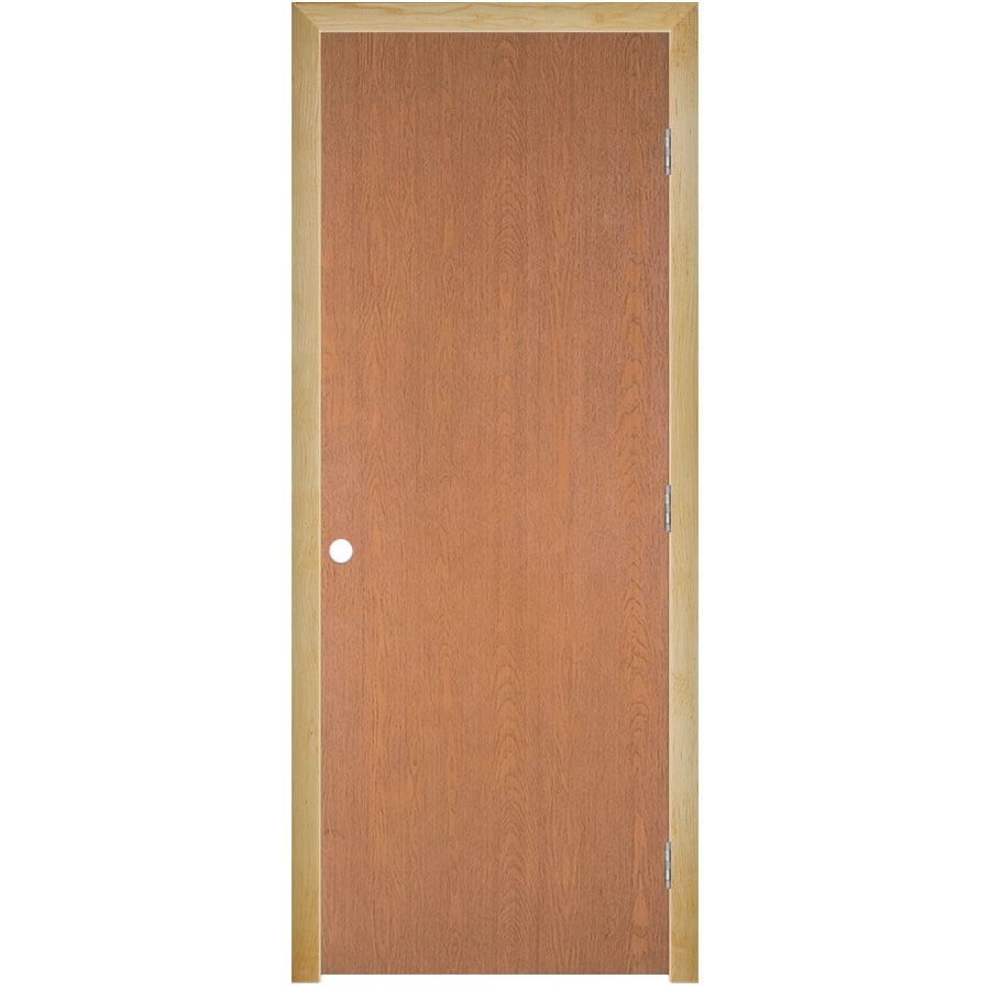 Masonite Classics 36-in x 80-in Unfinished Flush Hollow Core Veneer Lauan Pre-Hung Interior Door